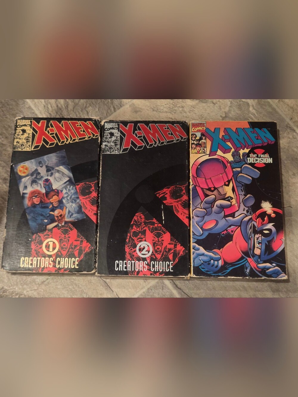 VTG 90s X-Men Animated Series VHS Lot of 3 Creators Choice Blockbuster Video